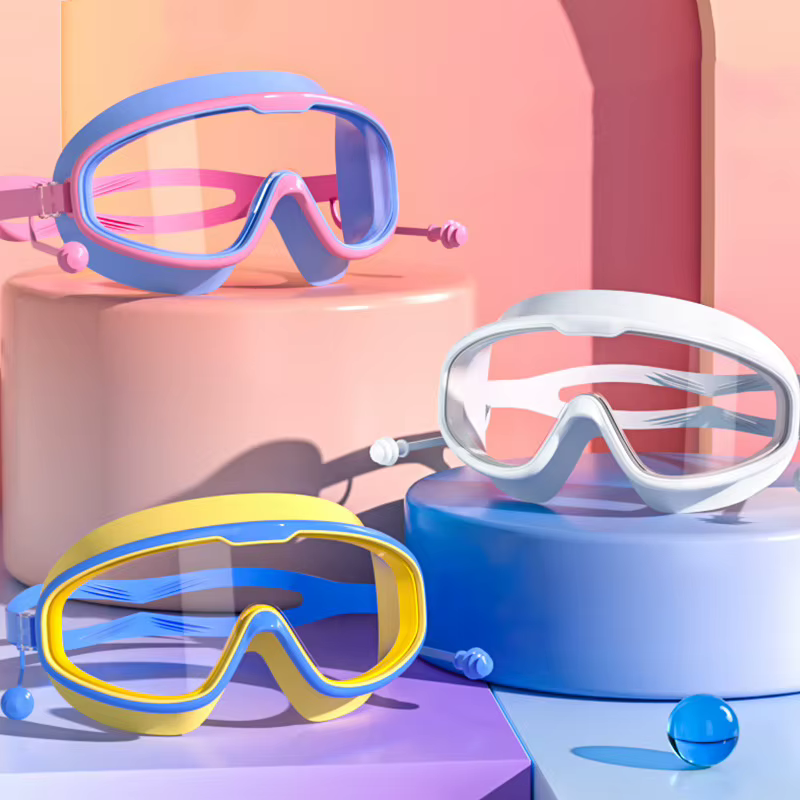Lunettes de natation professionnelles Anti-buée avec bouchons d'oreilles