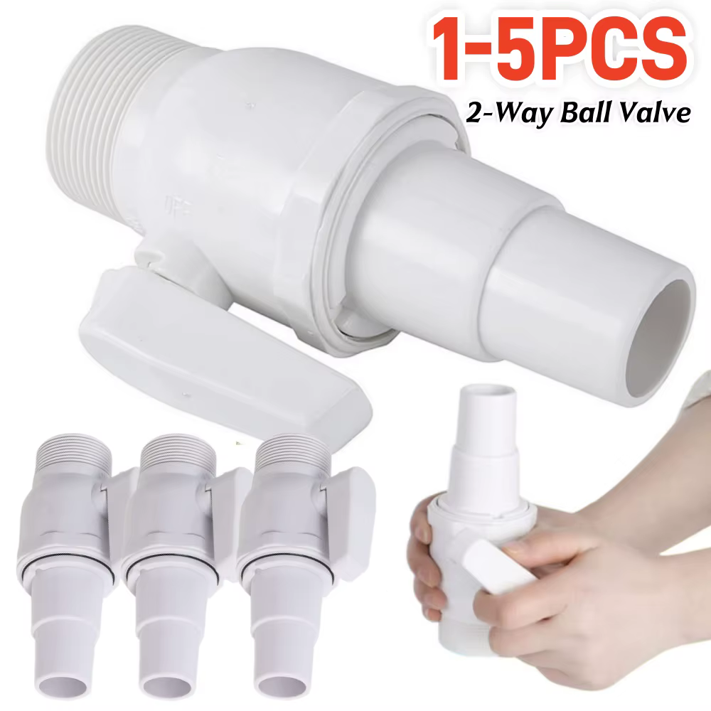 Vanne à boisseau sphérique 2 voies 1-5X pour pompe de piscine