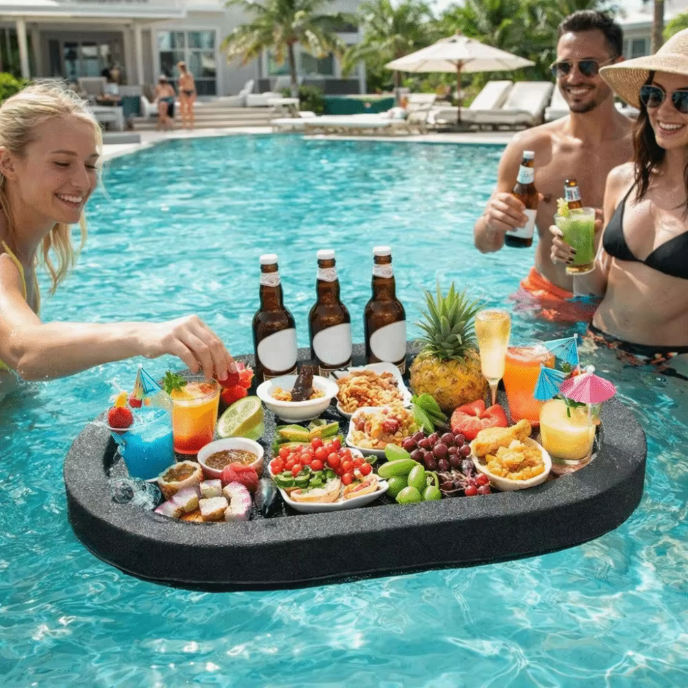 Plateau flottant multifonctionnel créatif pour piscine