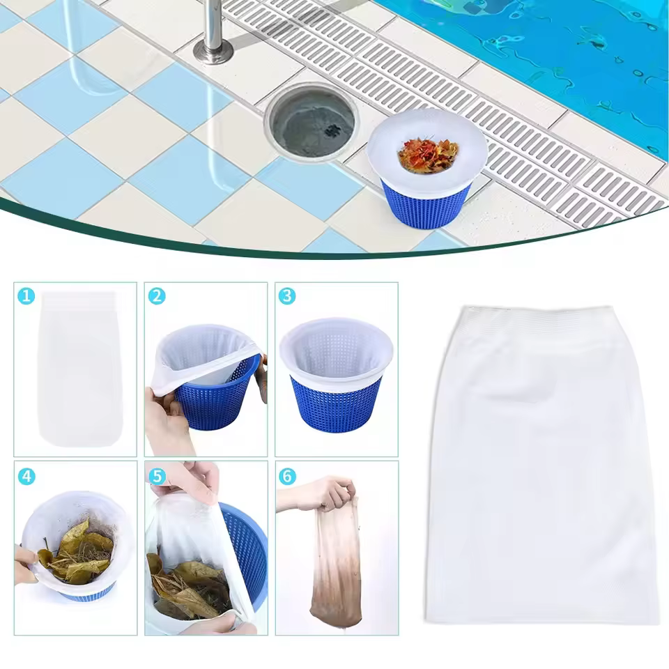 10 pièces de chaussettes en maille de nylon pour paniers de filtration de piscine