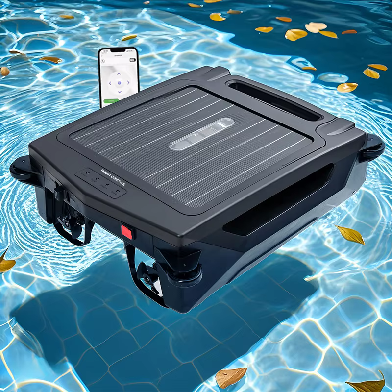 Robot nettoyeur d'écumoire de piscine solaire sans fil avec application S001A
