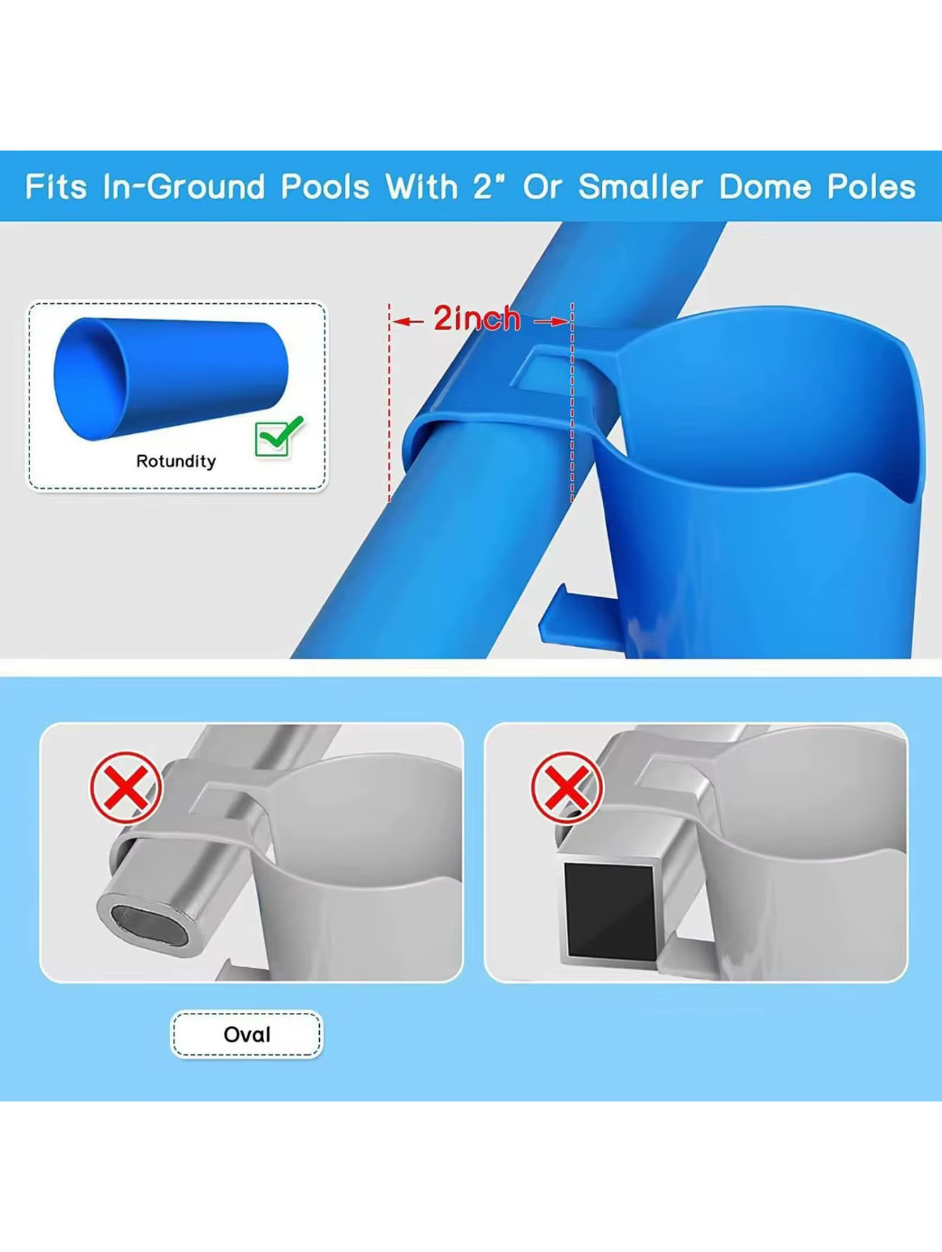 Porte-gobelets de piscine circulaire