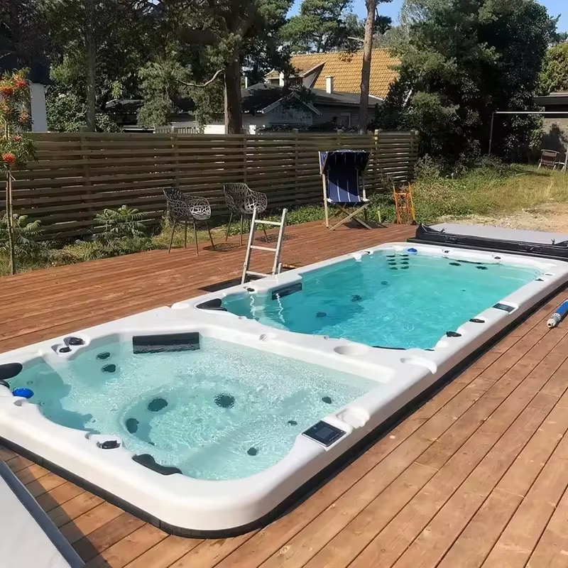 Spa de nage personnalisable de 5 m pour 8 personnes avec courant