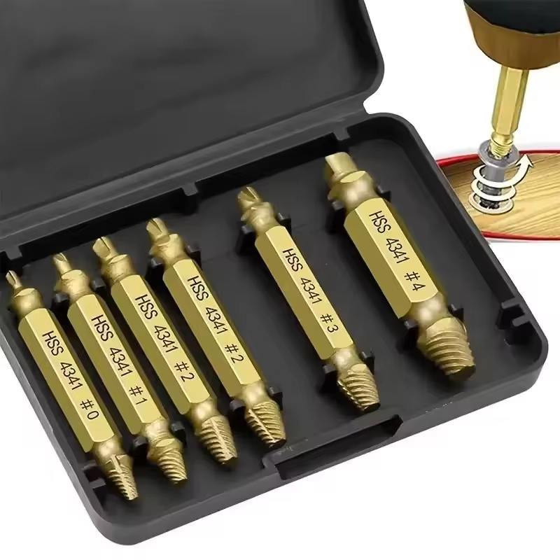 Jeu d'extracteur de vis endommagé, foret HSS, dissolvant cassé dénudé, petit Kit de retrait facile et rapide, outils électriques de démolition faciles