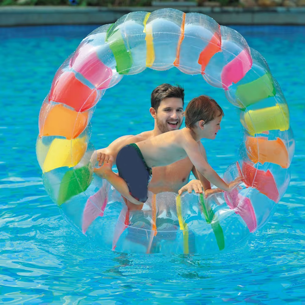 Roue aquatique gonflable pour piscine, rouleau aquatique type hamster