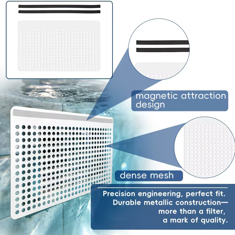 Panier de remplacement magnétique en maille fine pour écumeur de piscine