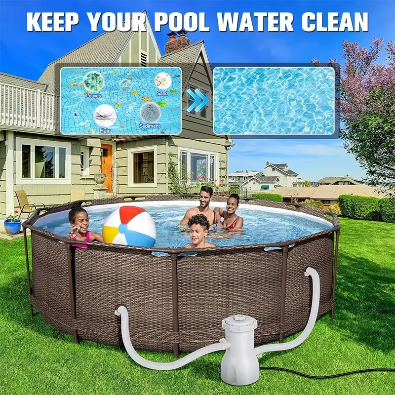 Pompe de circulation pour piscine de 300 gallons, système de filtration complet avec filtre à tuyau pour piscine gonflable hors sol