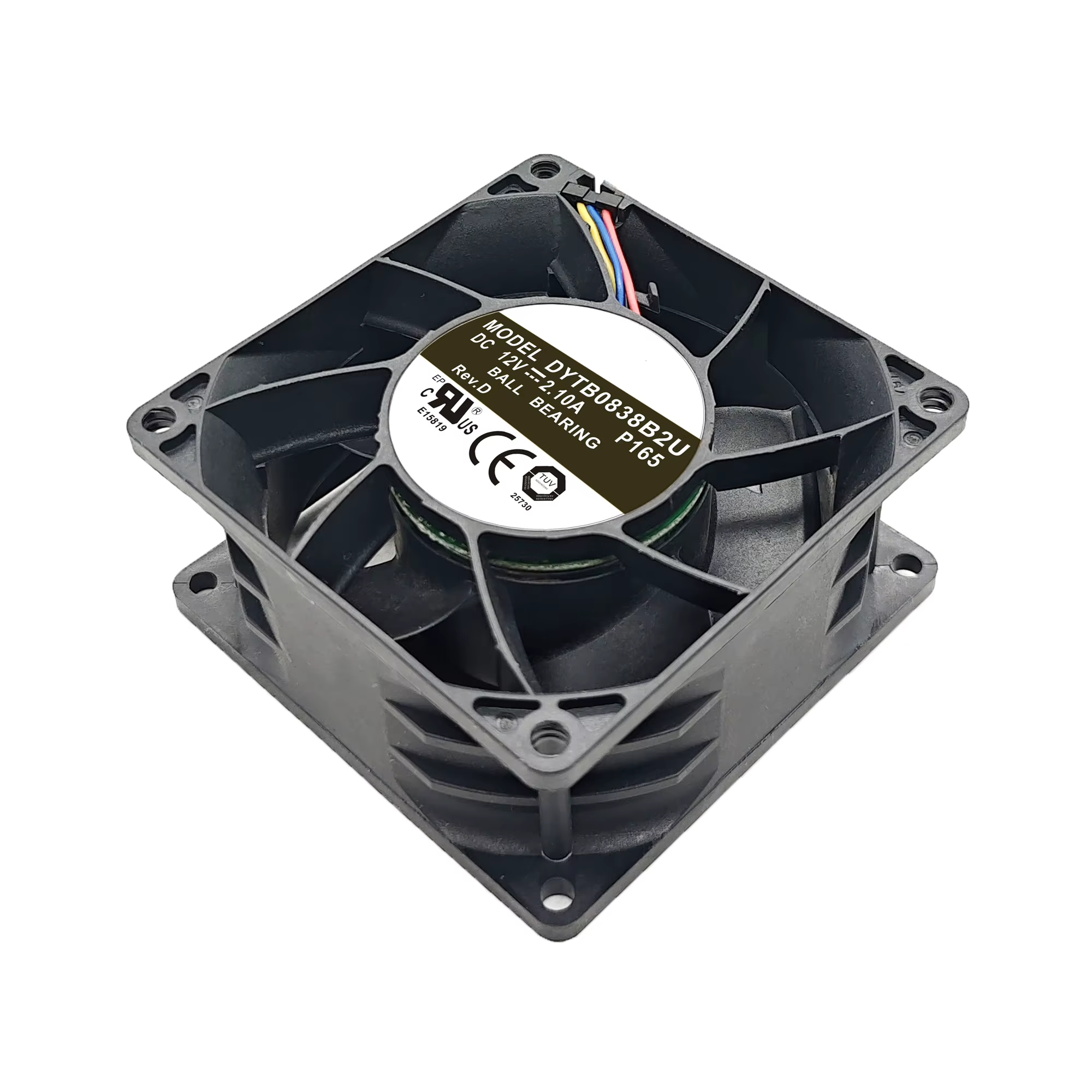 Ventilateur de refroidissement DYTB0838B2U DC 12V 2.10A 8CM 8038 25.2W 80*80*38MM 4 fils, ventilateur axial de dissipation thermique