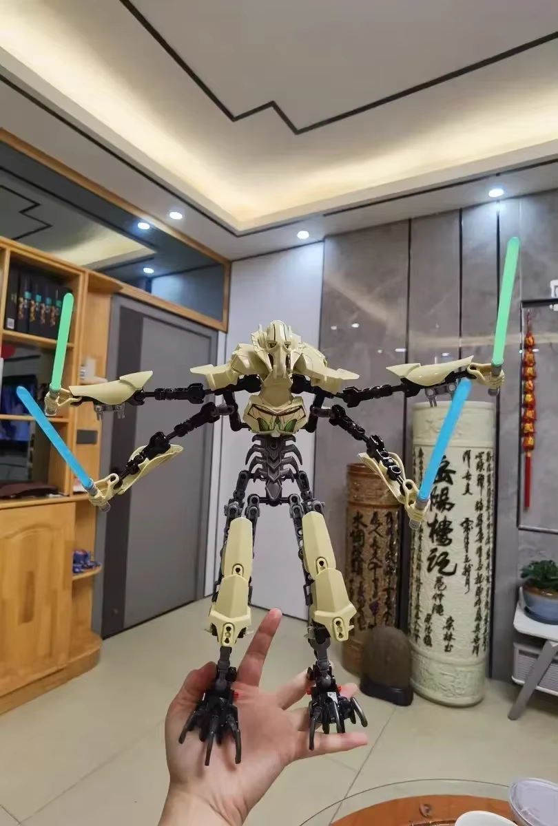 Star War Anime Figure Battle with Lightsabers Model Dolls, Mandalorian Assembling Handmade Ornements, Boy Decor Toy Gift, 452Pcs