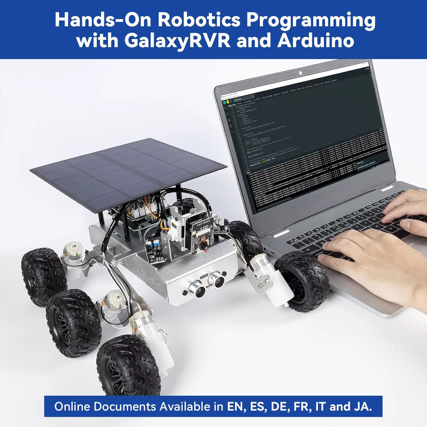 SunFounder GalaxyRVR Mars Rover : Kit de voiture robot Arduino Uno R3 et ESP32-CAM avec piles