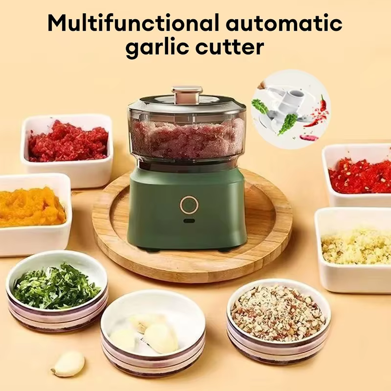Trancheuse de cuisine multifonctionnelle en acier, hachoir à aliments, coupe-légumes, trancheuse USB, mini hachoir à aliments pour bébé, centre commercial