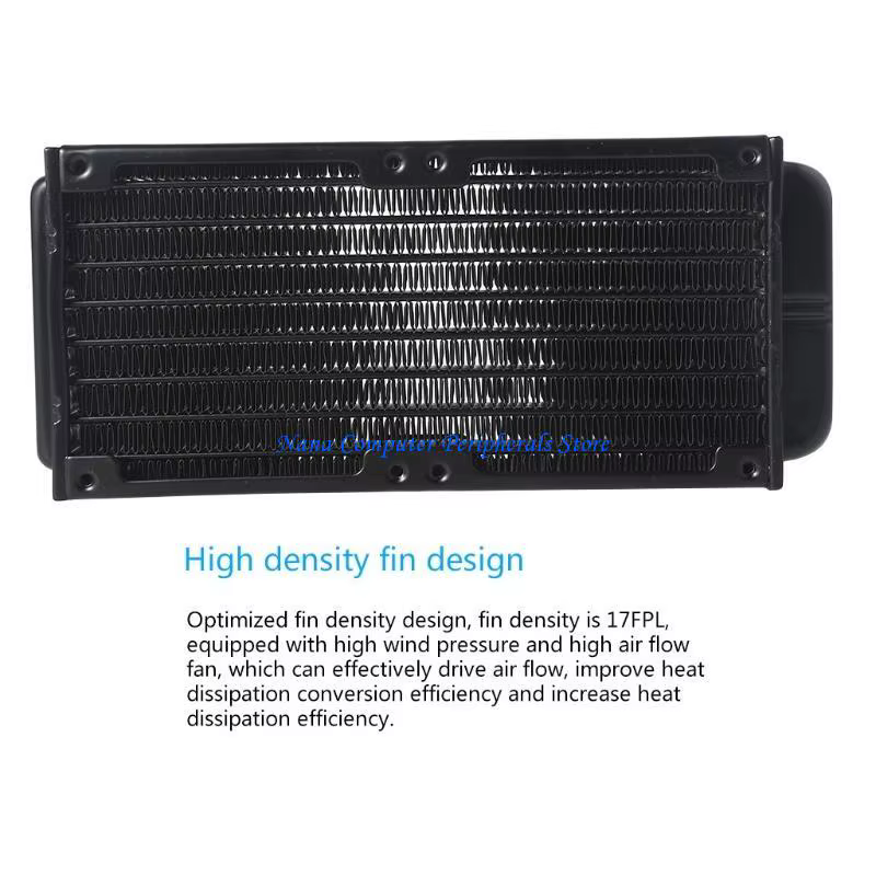 Radiateur refroidissement à eau pour ordinateur, 80mm, 10 tubes, filetage femelle G1/4, Dissipation thermique, F68C