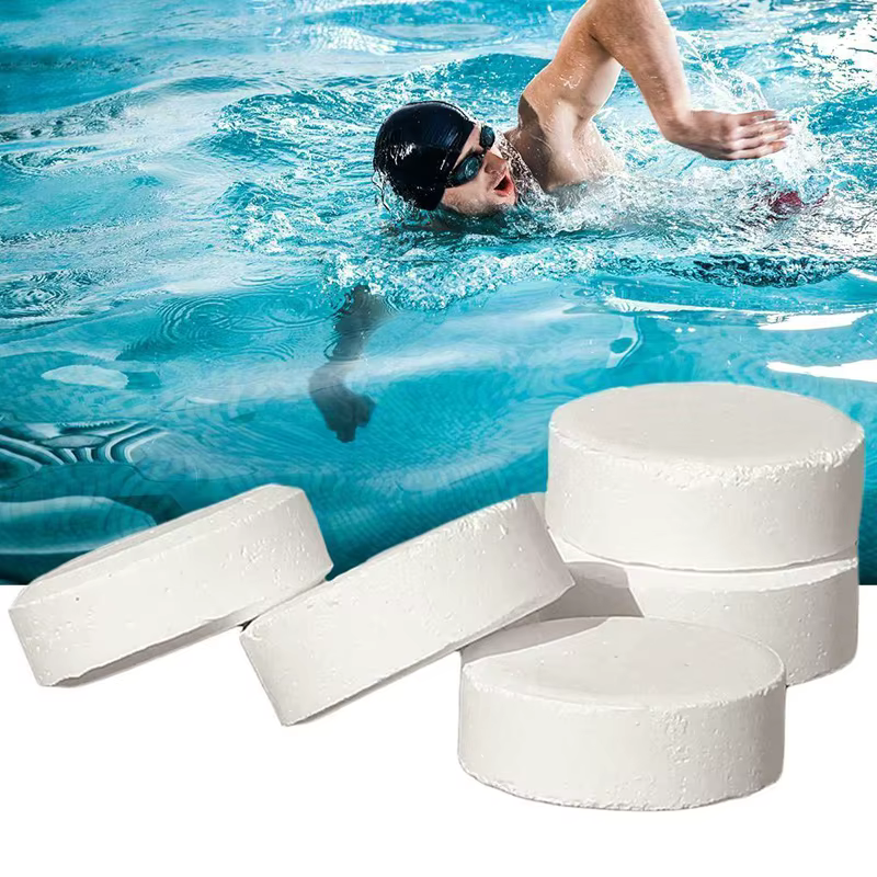 50 comprimés de chlore pour nettoyage de piscine