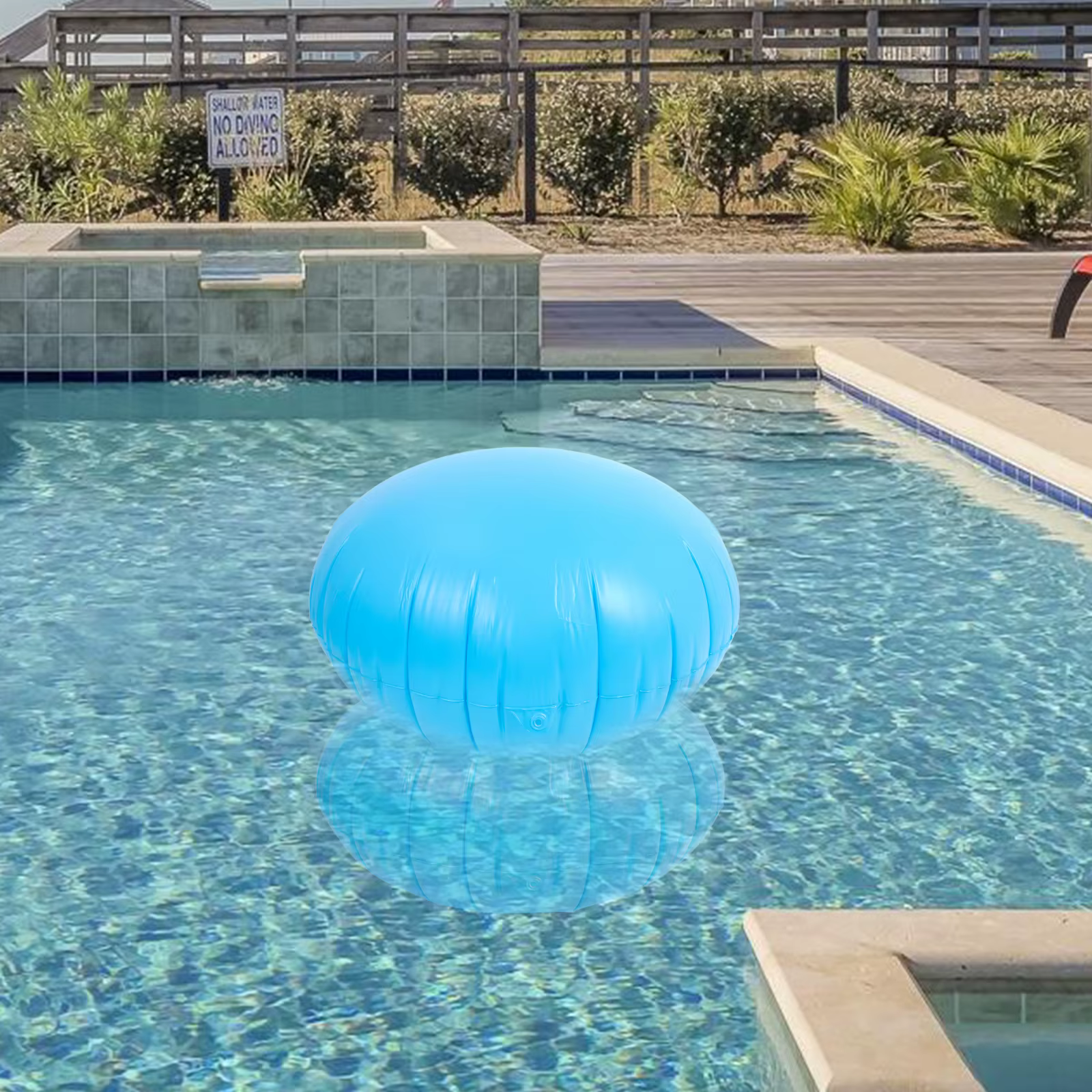 Grand oreiller gonflable rond pour piscine hors sol