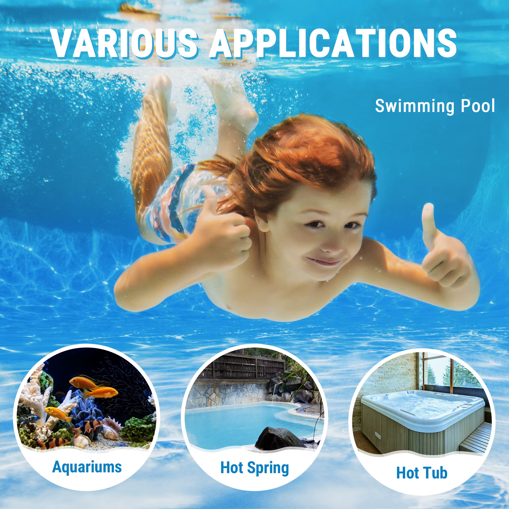 Thermopro TP211B Thermomètre de piscine sans fil de 500 pieds avec écran de lecture facile