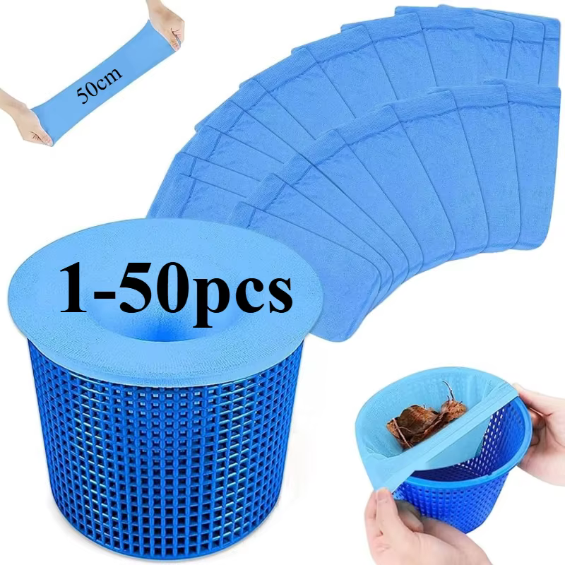 10/20/30/50pcs chaussettes d'écumoire de piscine filet filtrant