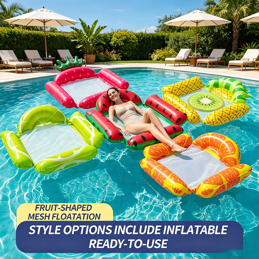 Matelas flottant gonflable 4 tubes en maille avec dossier pliable