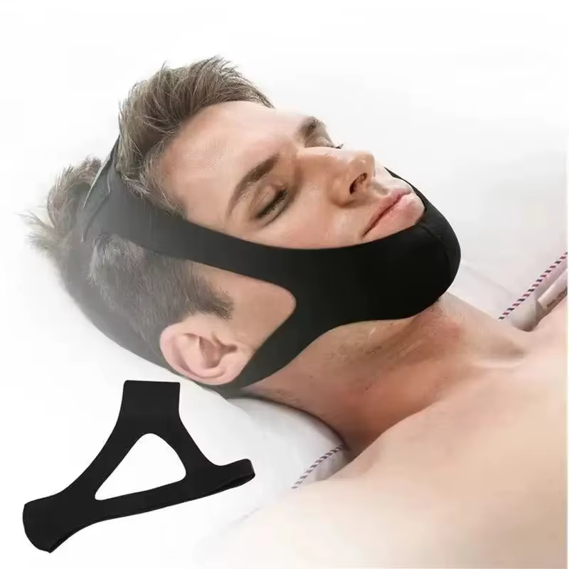 Bande anti-ronflement pour la respiration buccale, correcteur anti-ronflement, repose-menton pour dormir, repose-bouche ouvert