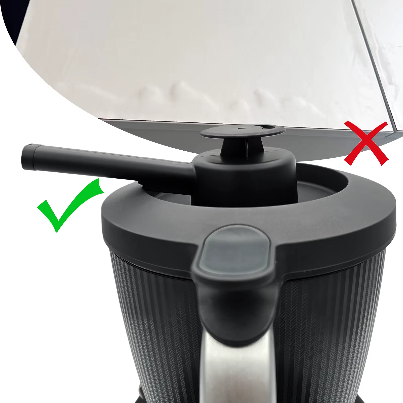 Déviateur vapeur compatible avec Thermomix TM7 – 360 ° Déflecteur de vapeur rotatif avec protection d'armoire de cuisine