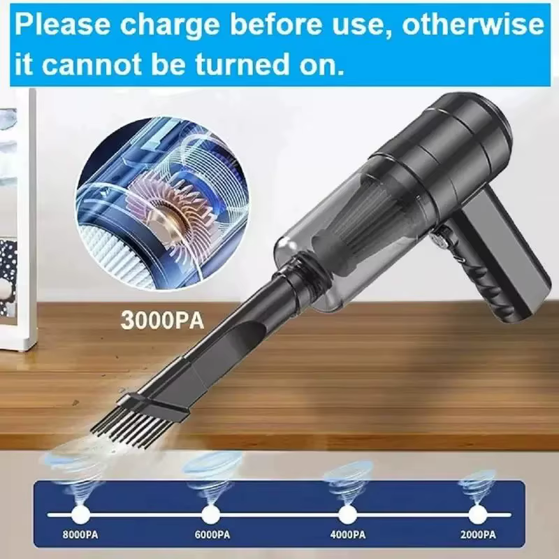 Aspirateur de voiture sans fil portatif, petit aspirateur multi-usages, petite pompe domestique pour le nettoyage de l'intérieur de la voiture