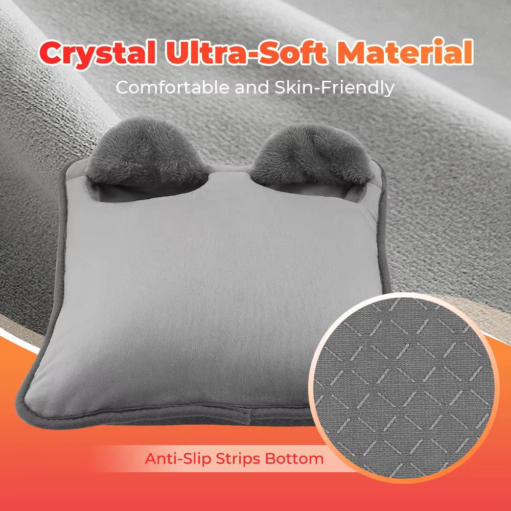 Coussin chauffant électrique pour les pieds, coussin de Massage, chauffe-pieds Portable, 4 niveaux de température, 4 minuteries, masseur de pieds chauffant, tapis chauffant