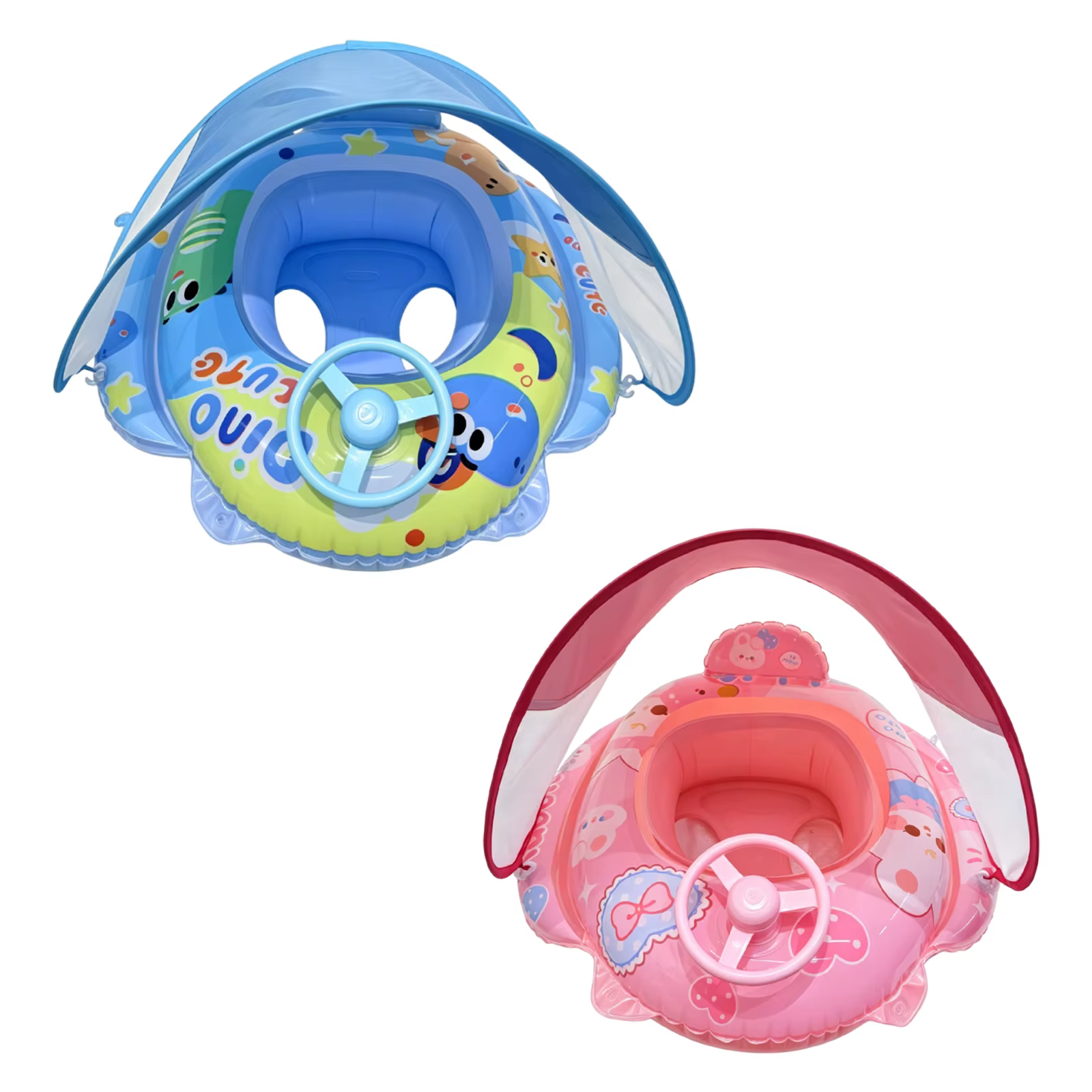 Piscine gonflable pour bébé en PVC amélioré avec auvent et siège anti-basculement