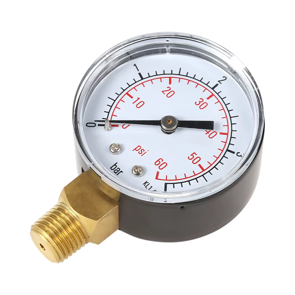 50mm 0 ~ 60psi 0 ~ 4bar filtre de piscine cadran de pression d'eau manomètre hydraulique