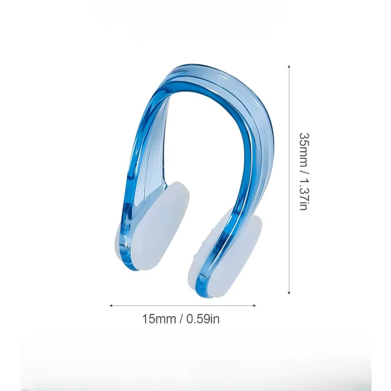 Lot de 2 pinces de nez pour la natation, professionnelles, anti-étouffement, confortables, imperméables et antidérapantes