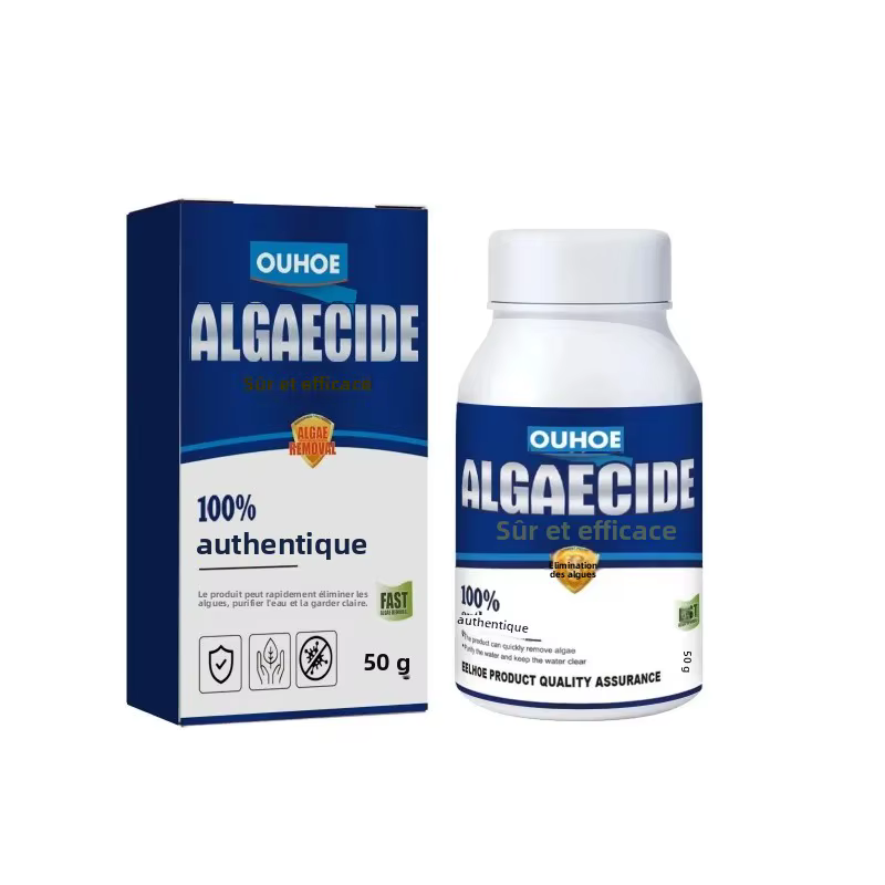 Algicide haute efficacité 50g pour aquarium et bassin – Contrôle des algues et du mousse – Réduit l'eau verte –