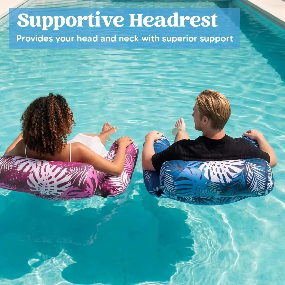 1 chaise longue gonflable robuste pour piscine