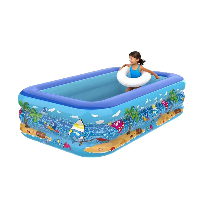 Piscine rectangulaire gonflable de 120 cm pour l'extérieur