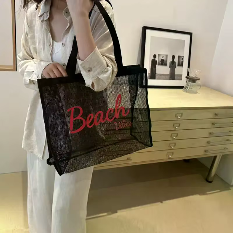 Grand sac en maille réutilisable pour femmes