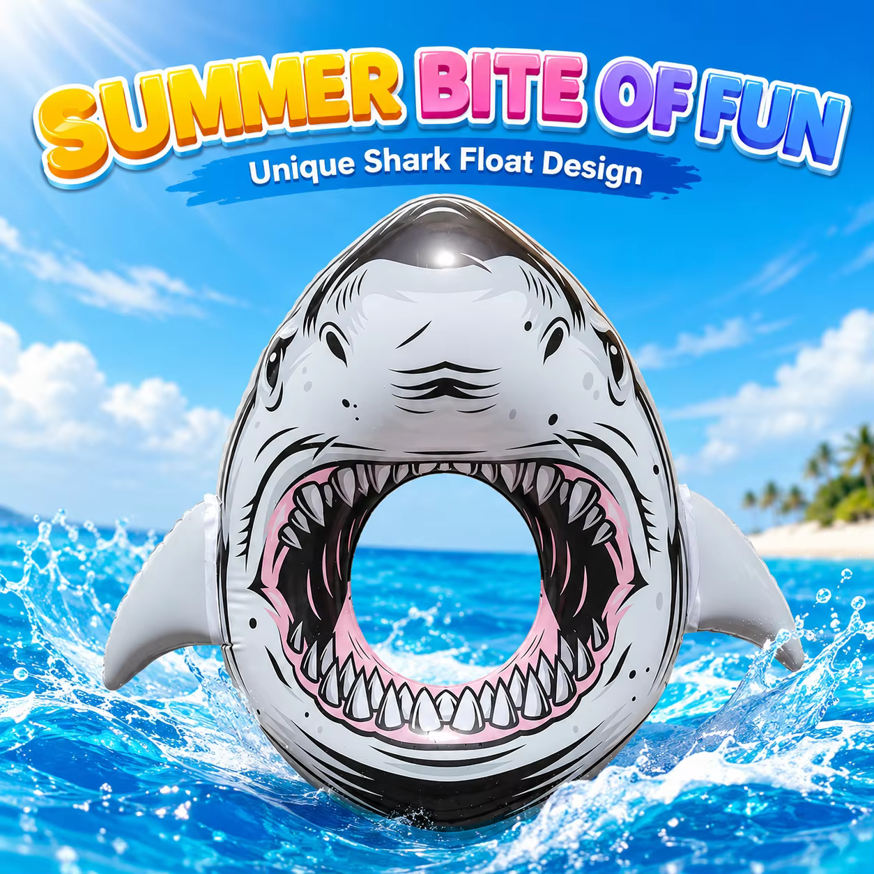 Bouée de natation gonflable Requin 87 cm pour adultes