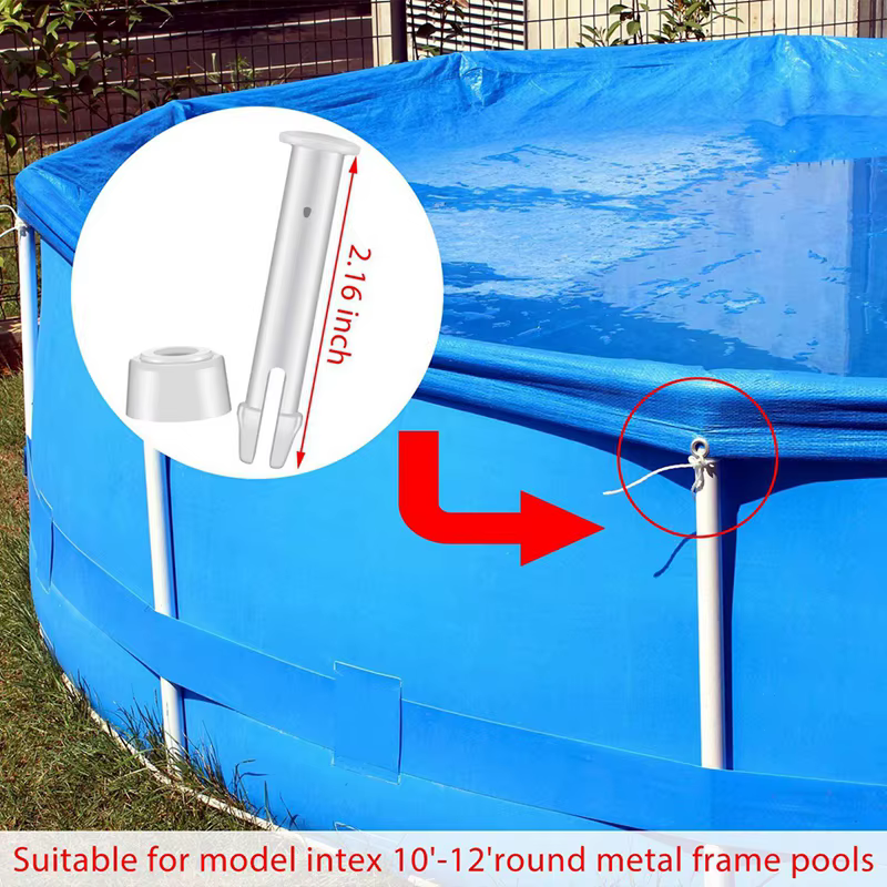 24 broches de raccordement en plastique et joints en caoutchouc pour piscines hors sol à structure ronde