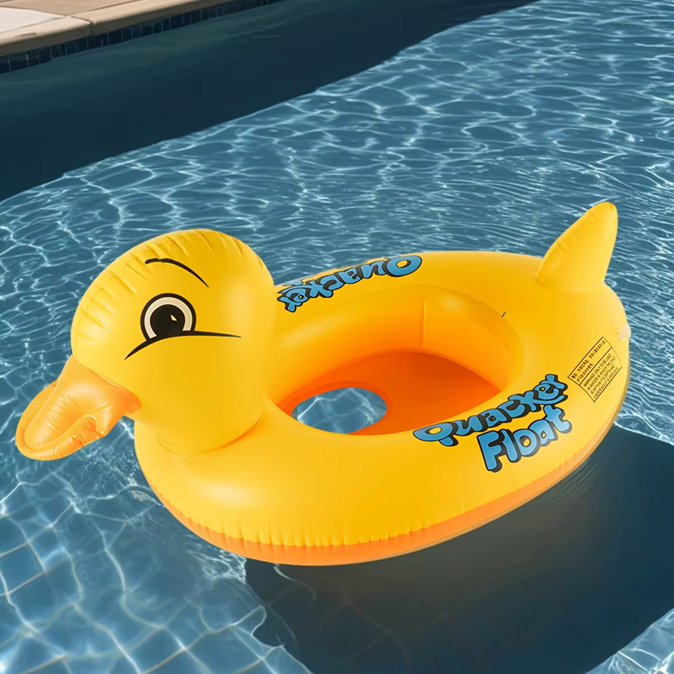 Flotteur de piscine en forme de canard avec siège de sécurité