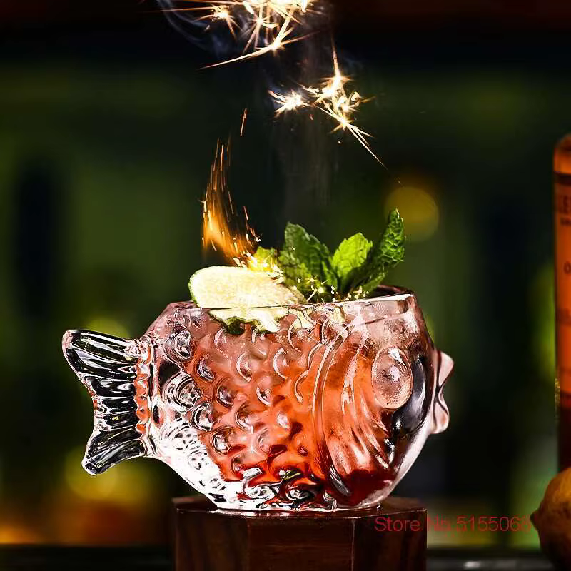 Verre à Cocktail en forme de poisson mignon