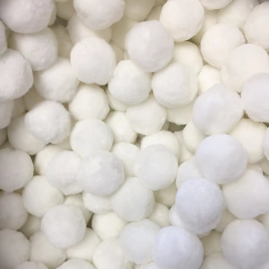 Boules de filtration blanches en fibres de 500g