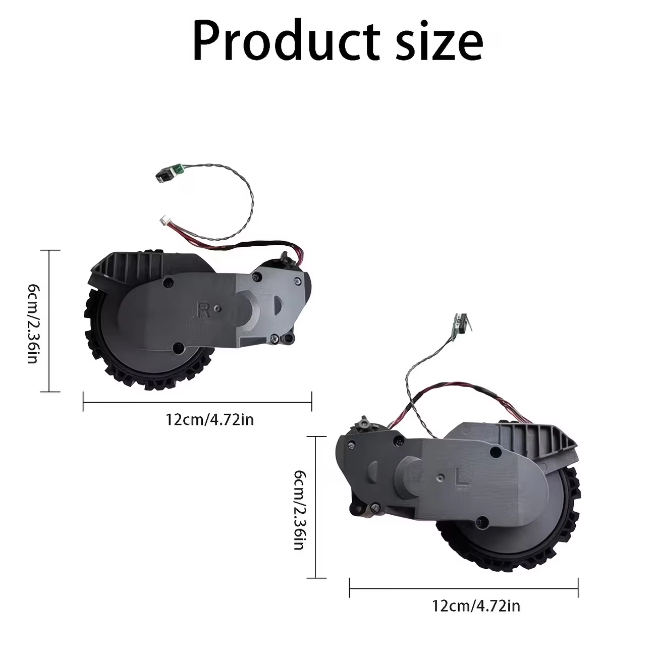 Kit de roues pour robot aspirateur S8 L&R compatible avec Roborock S8 Pro Ultra Q5 Pro Q8 Max Q8 Max+ S8 MaxV Ultra Qrevo Master, caoutchouc durable