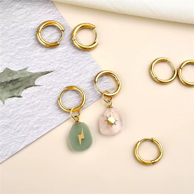 10 pièces en acier inoxydable petits cerceaux boucle d'oreille Piercing oreille Cartilage 8-20mm femmes hommes en acier inoxydable cercle rond Pendientes