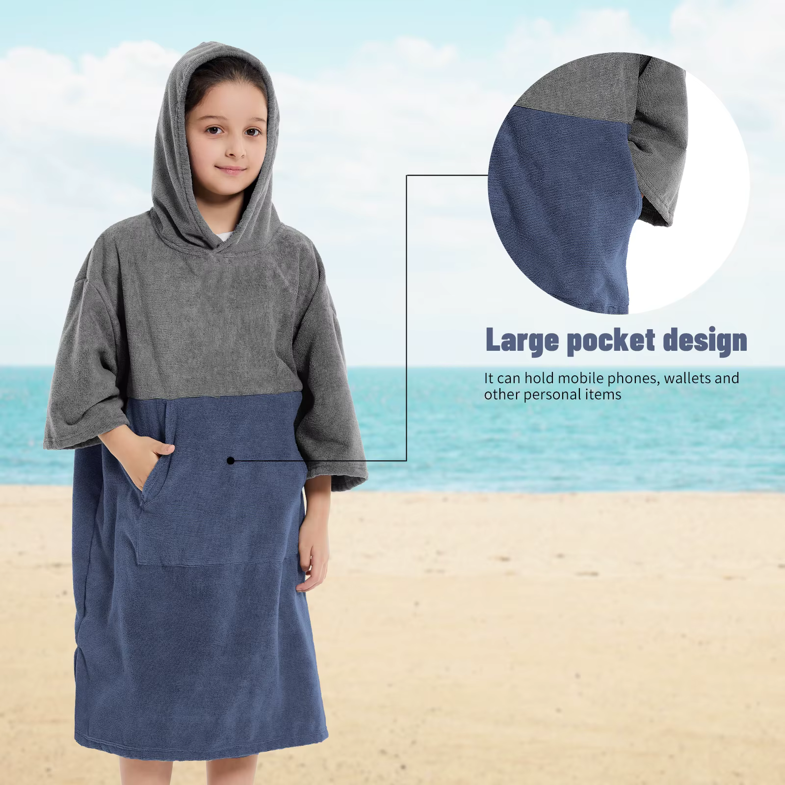 Robe à langer pour enfants: Poncho de surf absorbant à séchage rapide