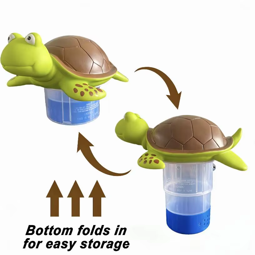 Distributeur de chlore flottant grande capacité en forme de tortue