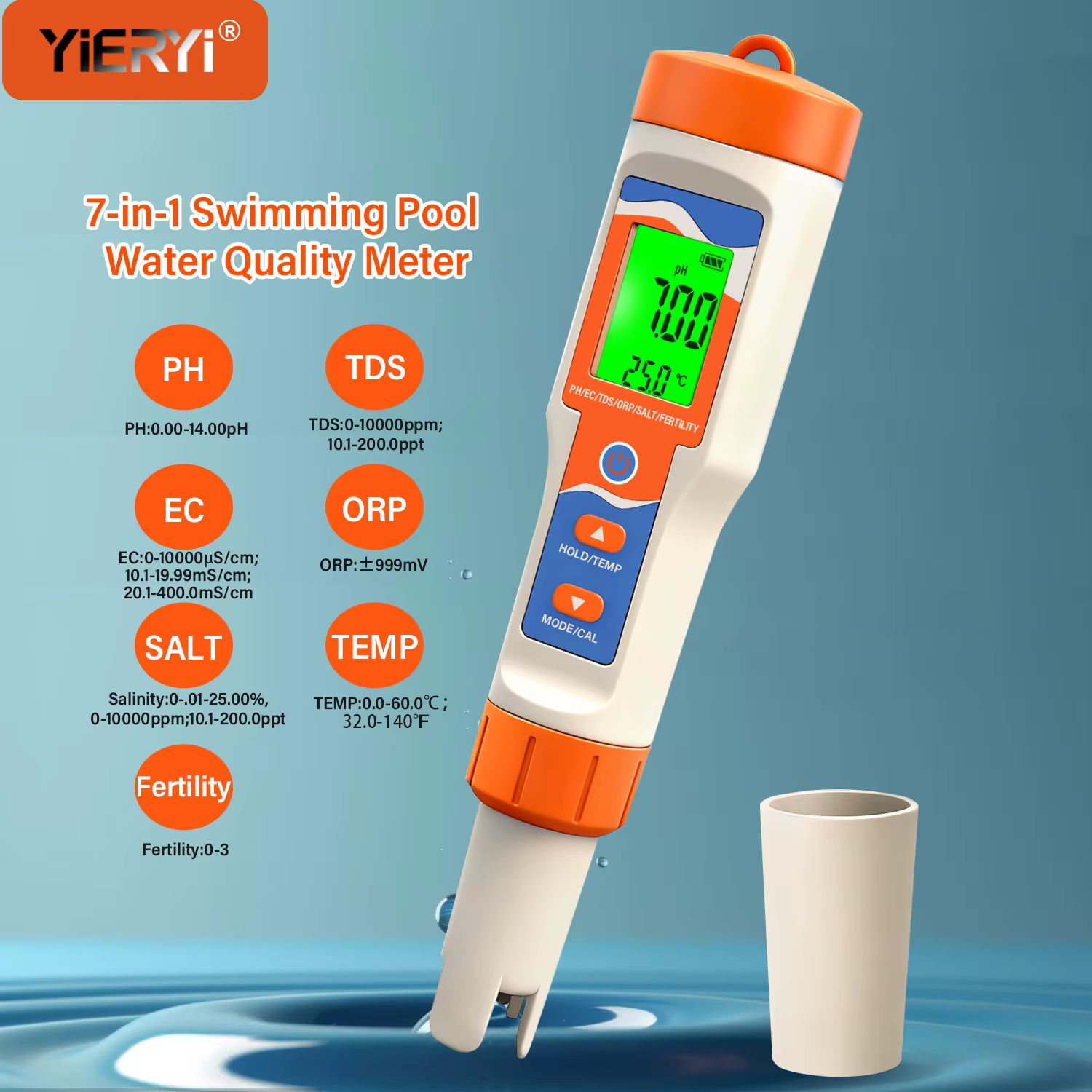 YIERYI – testeur d'eau de piscine 7 en 1