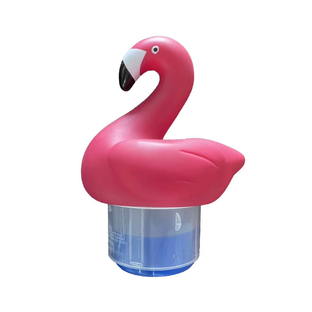 Distributeur de chlore flottant pour piscine (flammon rose)