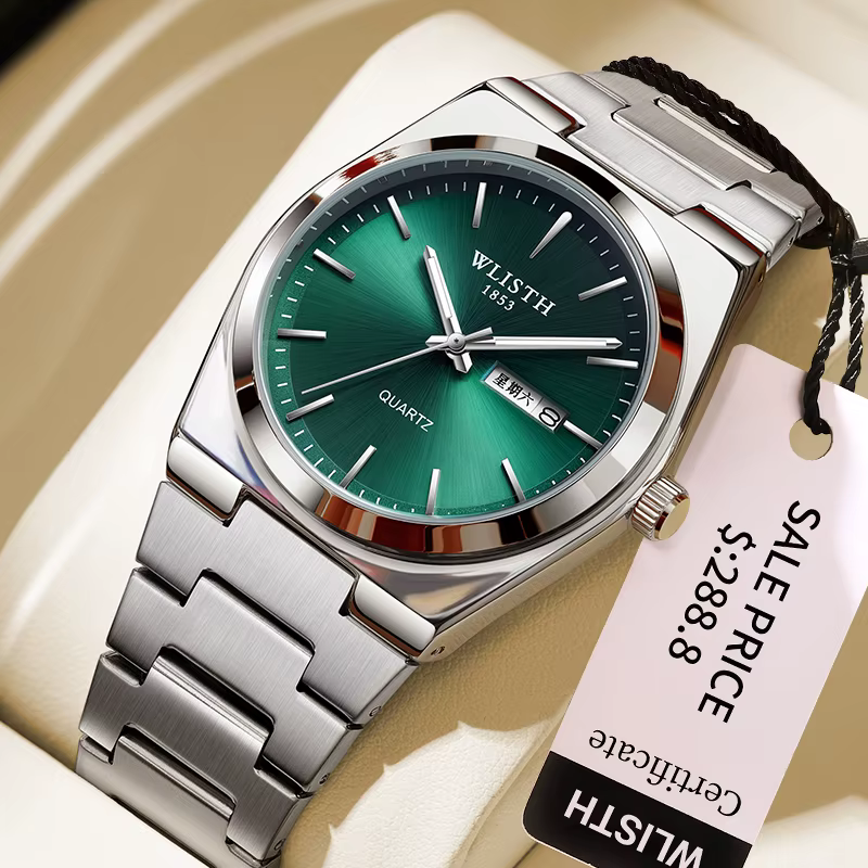 Homme montre montre à Quartz de luxe étanche lumineux Date semaine en acier inoxydable montre pour hommes mâle relógios masculino reloj hombre