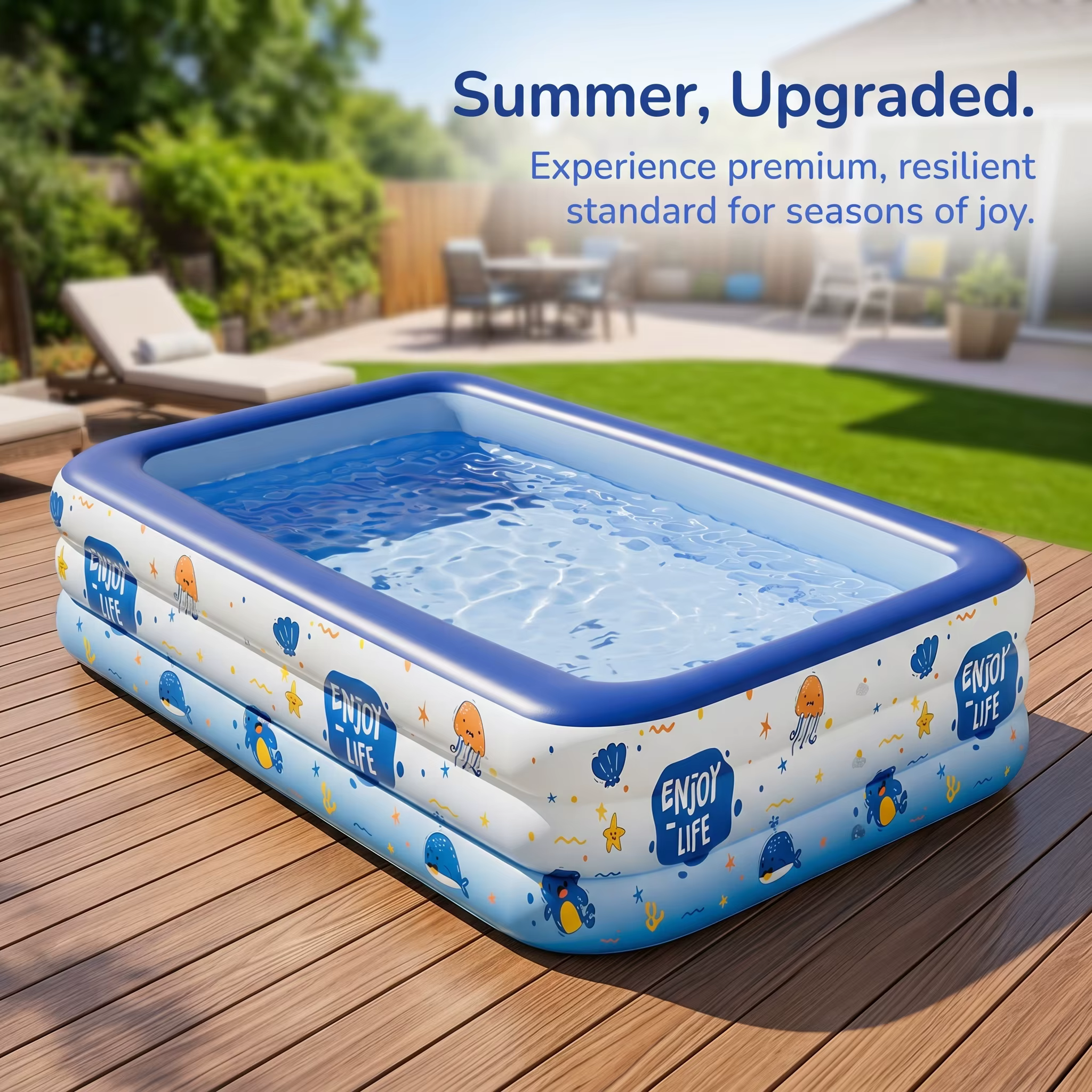 Piscine gonflable familiale bleue