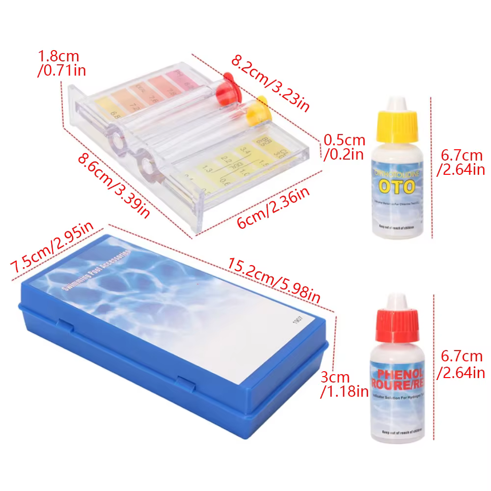 Kit de test d'eau PH Combo ine
