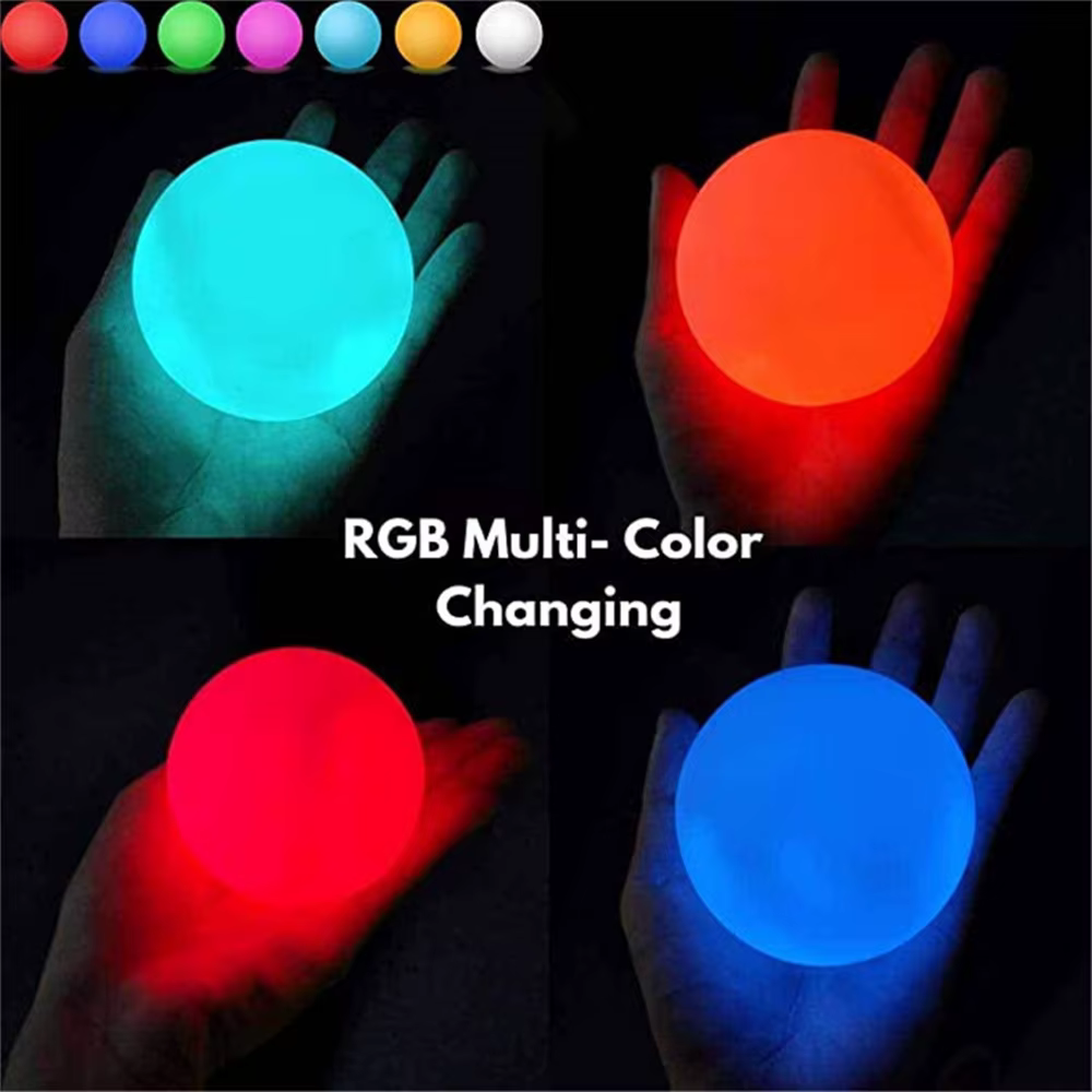2 pièces 1pc RGB flottant piscine lumière 3 pouces 7.8cm RGB couleur changeante LED