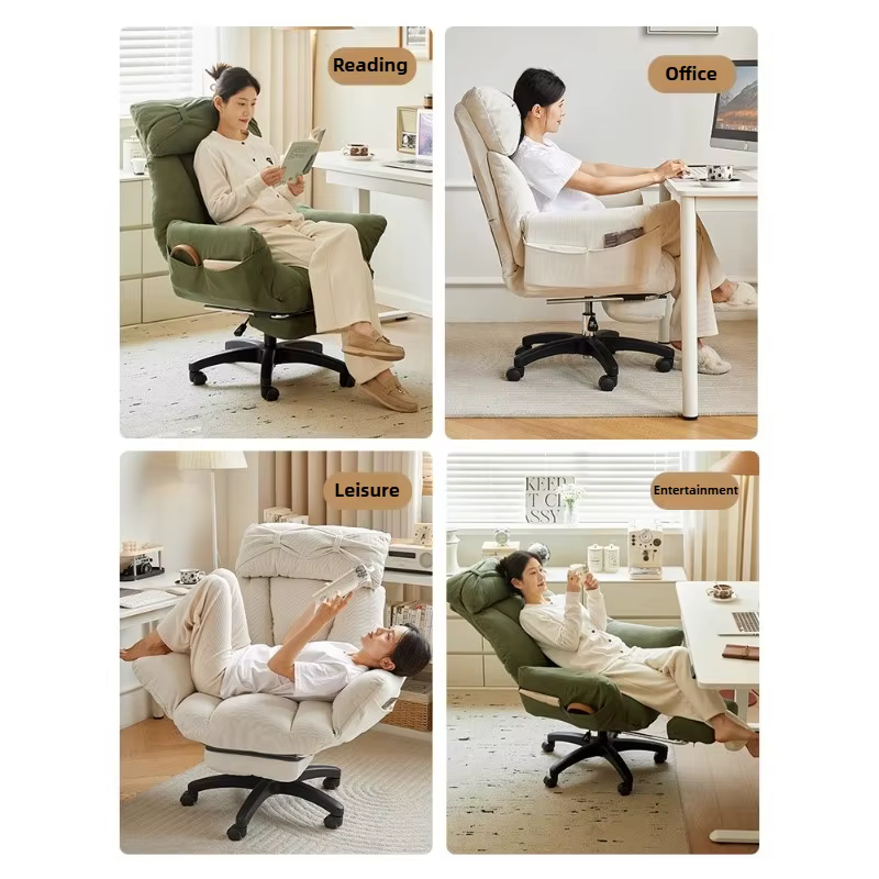 Chaises de canapé confortables à siège long, chaises pouf, chaises de jeu, tabouret de bureau de chambre à coucher, doux et confortables