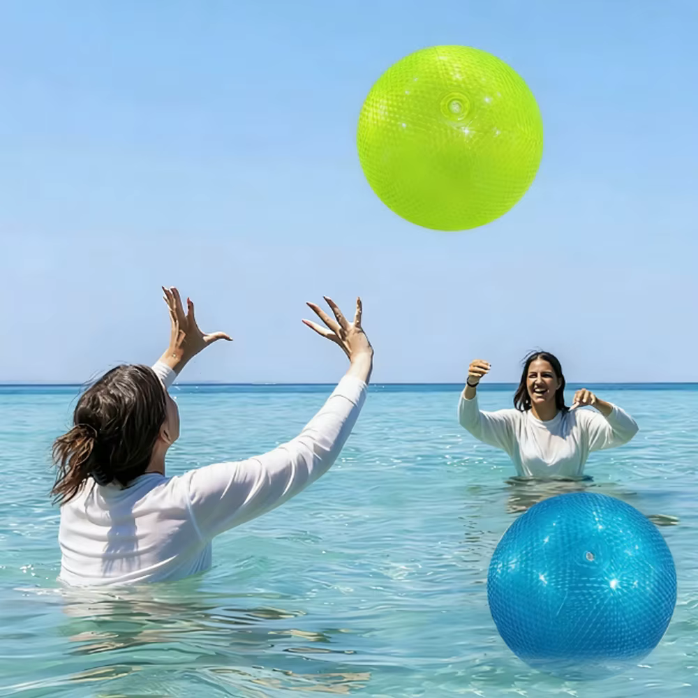 Balles de plage gonflables couleur perle