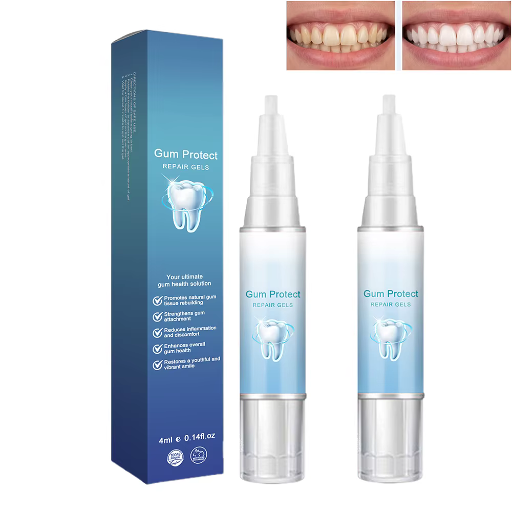 Gel de thérapie gingivale et stylo blanchissant pour les dents, protège l'haleine fraîche, soulage les douleurs et répare les gencives abîmées